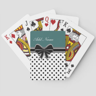 Monogram Playing Cards With Bow