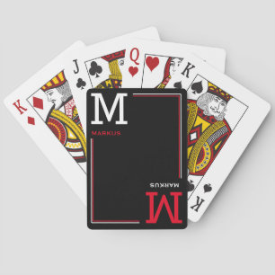 Monogram playing cards with your own name