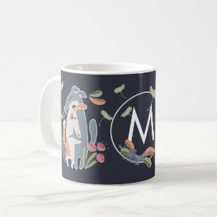 Monogram Podenco Dog and Galgo Cartoon Coffee Mug