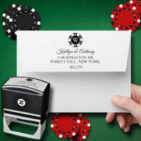 Monogram Poker Chip Casino Wedding
