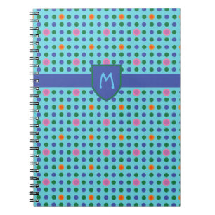 Monogram Polka Dots Custom Notebook or Jotter