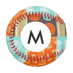 Monogram Pop-art pattern - sewing Baseball