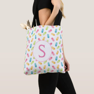 Monogram Prescription Pills Tote Bag