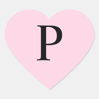 Monogram President Pink Heart Sticker