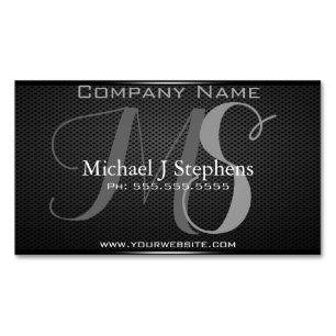 Monogram Professional Black Metal Textured Magnet