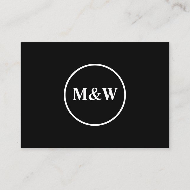 Monogram Professional Elegant Business Card (Front)