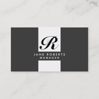 Monogram Professional Elegant Cosmetologist Makeup Business Card