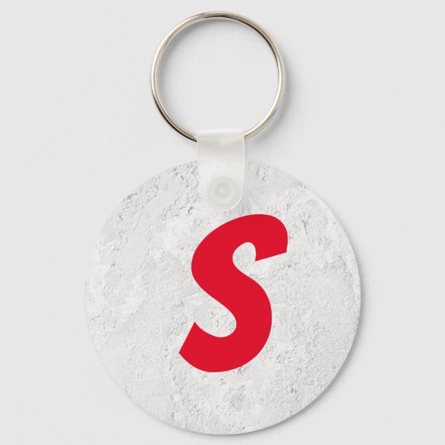 Monogram professional plain add name initial key ring (Front)