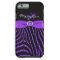 Monogram Purple, Black Glitter Zebra iPhone 6 case