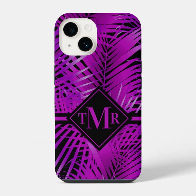 Monogram Purple Palm iPhone Case (Back)