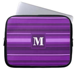 Monogram purple stripes laptop sleeve