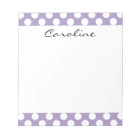 Monogram Purple White Trendy Fun Polka Dot Pattern