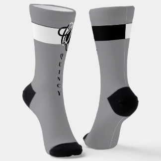 "Monogram Q" Socks