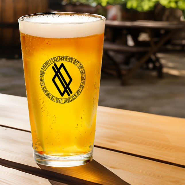 Monogram Q - Viking Style - Pint Glass (Creator Uploaded)