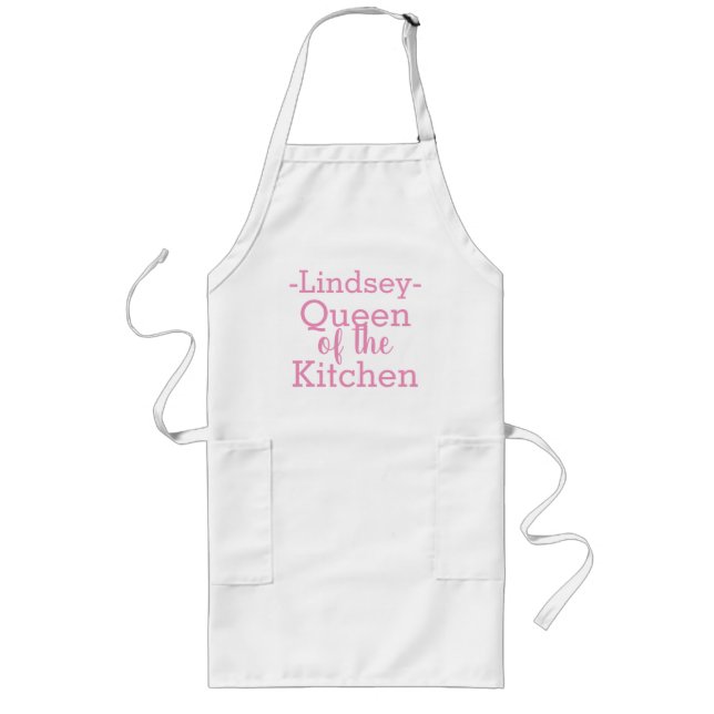 MONOGRAM QUEEN OF THE KITCHEN LONG APRON (Front)
