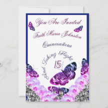 Monogram Quinceañera 15 And Taking Flight RSVP &