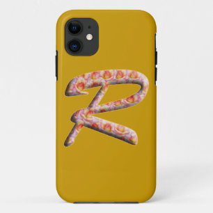 Monogram R in Roses Pattern Iphone 5 Case