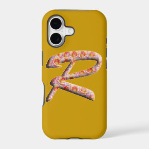 Monogram R in Roses Pattern Iphone 5 Case