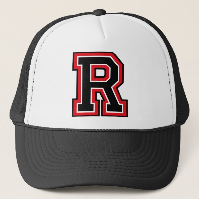 Monogram "R" Initial Trucker Hat (Front)