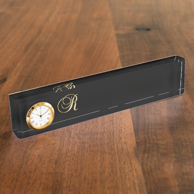 MONOGRAM R Letter Name Heart Destiny Destiny'S Nameplate (Side)