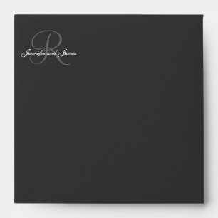 Monogram R Logo Wedding Invitation Envelope