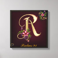 Monogram R Premium Wrapped Canvas (Gloss)