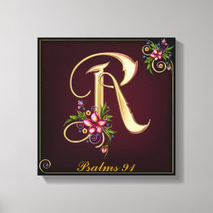 Monogram R Premium Wrapped Canvas (Gloss)