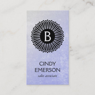 Monogram   Radial   Texture Business Card