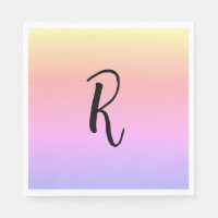 Monogram Rainbow Colours Personalised