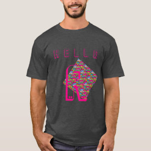 Monogram Rainbow Diagonal Lines Pattern Pop Art T-Shirt