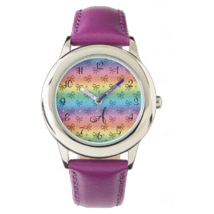 Monogram rainbow diamonds and bows watch