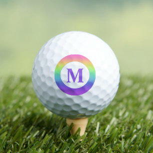 Monogram Rainbow Golf Balls