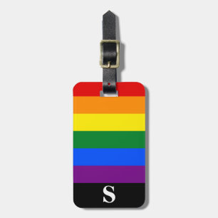 Monogram Rainbow Lesbian Gay Bisexual Transgender Luggage Tag