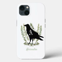 Monogram Raven Spirit Animal Personalised