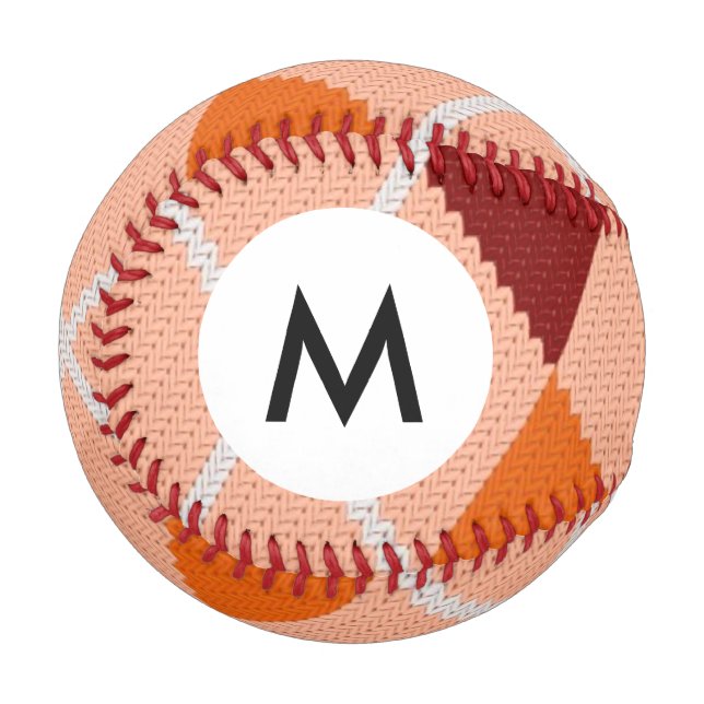 Monogram Realistic Argyle Cloth Baseball (Front Left)
