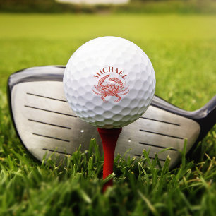 Monogram Red Coastal Crab Golf Balls