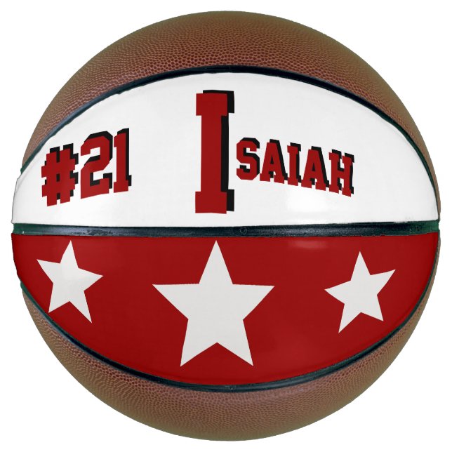 Monogram Red & Cream Basketball (Front)