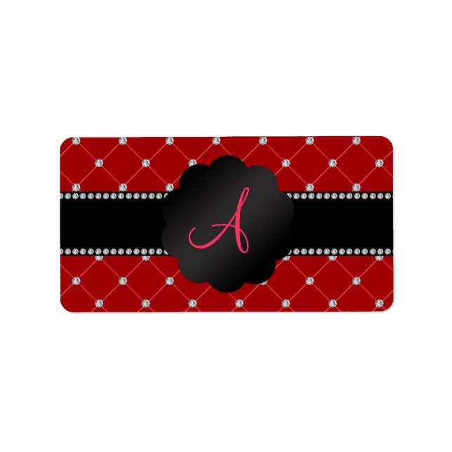 Monogram Red diamonds Label (Front)