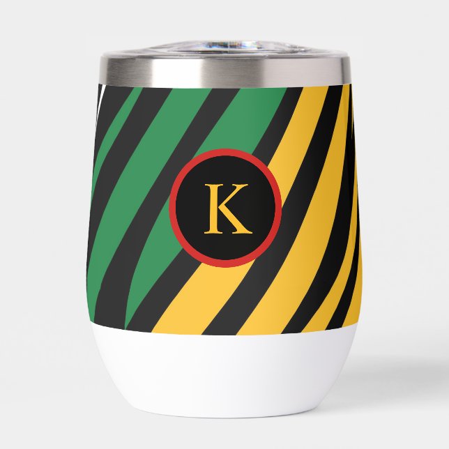 Monogram Red Green Yellow Black History Month (Front)