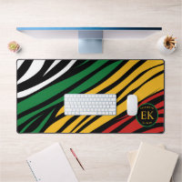 Monogram Red Green Yellow Black History Month