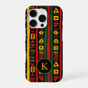Monogram Red Green Yellow Black History Month iPhone 16 Pro Case