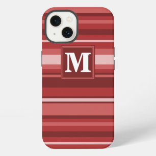 Monogram red stripes Case-Mate iPhone case