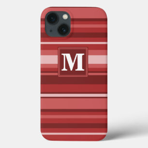Monogram red stripes Case-Mate iPhone case