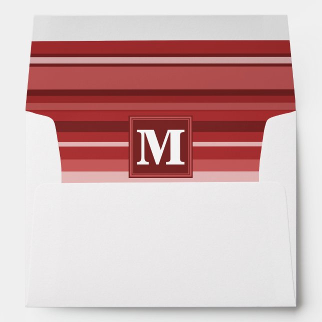 Monogram red stripes envelope (Back (Bottom))