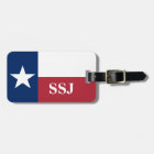 Monogram Red White Blue Texas Flag
