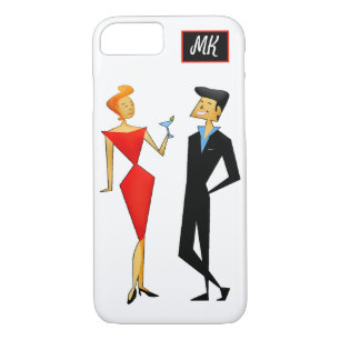 Monogram Rero 50s Couple Cocktail Party iPhone 8/7 Case