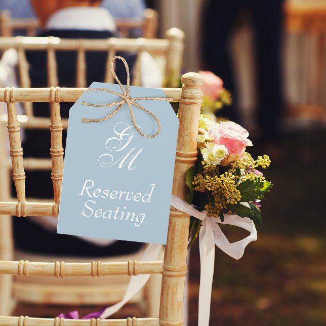 Monogram Reserved Seating Wedding Large Tag (Creator Uploaded)