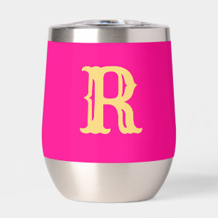 Monogram Retro Font Hot Pink