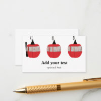 Monogram Retro Red Ski Gondola Lift Personalised