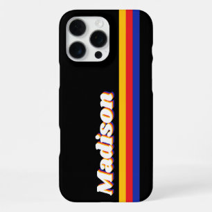 Monogram Retro Stripes iPhone 16 Pro Max Case